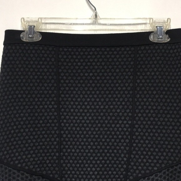 Sandro Jeu Dot Jacquard Flare Skirt Anthracite 6 - Picture 8 of 8